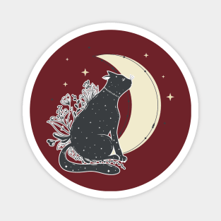 Black Cat Vintage Magnet